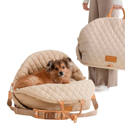 🐾 Teddyngton TravelNest™ – 3-in-1 Hundeautositz, Tragetasche & Reisebett