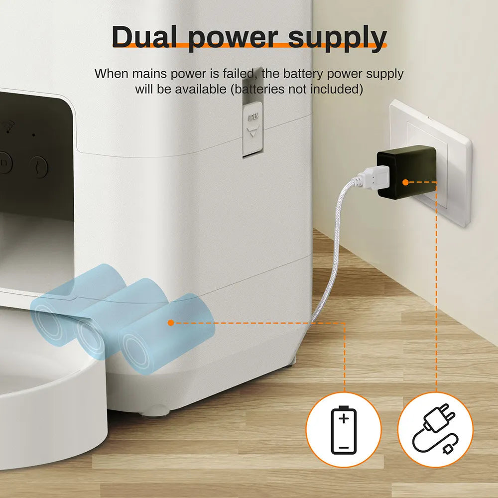 🐾 Pet Lux Lounge™ Smart WiFi Futterautomat 2L