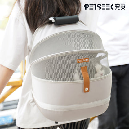 Katzen-Transportrucksack im Raumkapsel-Design für Reisen im Freien