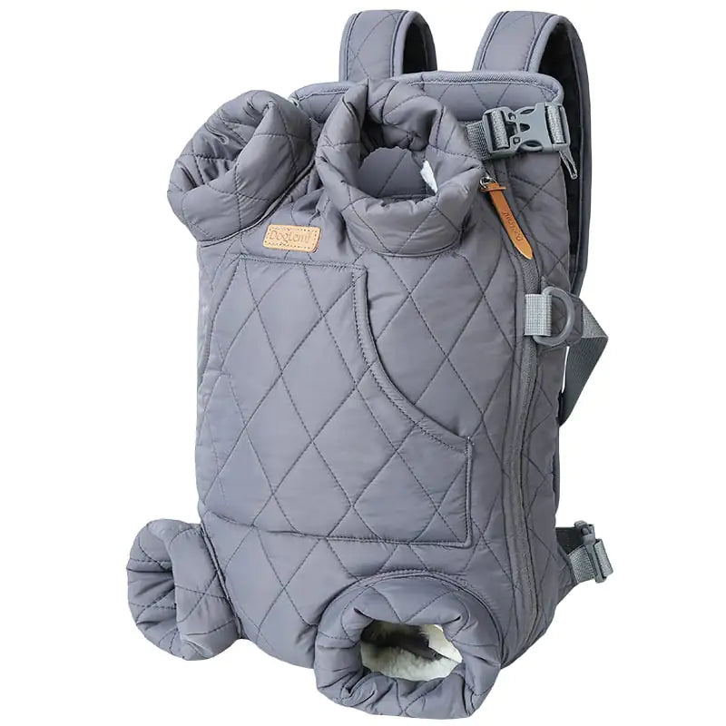 winterlicher haustier-tragerucksack