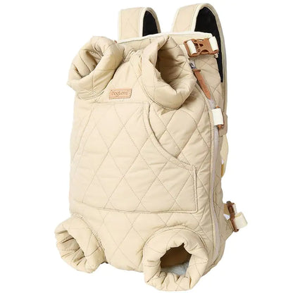 winterlicher haustier-tragerucksack