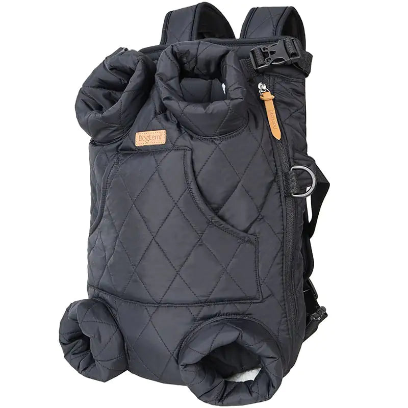 winterlicher haustier-tragerucksack