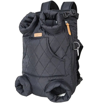 winterlicher haustier-tragerucksack