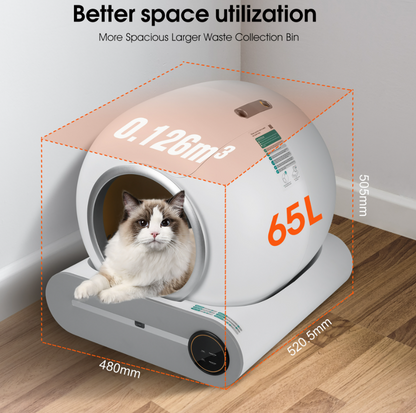 Intelligente, selbstreinigende Katzentoilette
