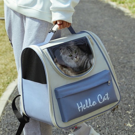 Atmungsaktiver, tragbarer Katzenrucksack für Reisen